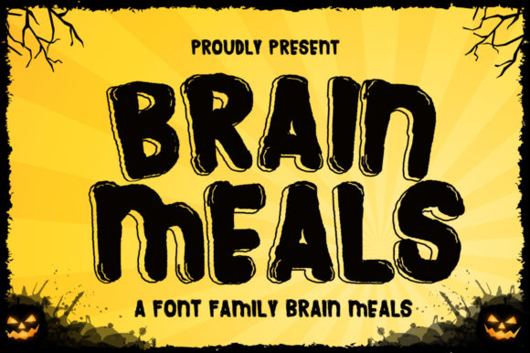 Brain Meals: A Chunky Lettered Display Font for Bold Editorial Design