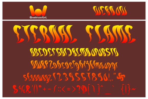 Eternal Flame: A Versatile Display Font for Creative Makers