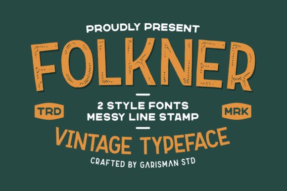 Folkner: A Bold and Neat Display Font for Crafters