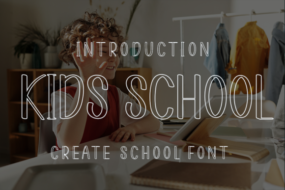 Kids School: A Charming Display Font for Editorial Design